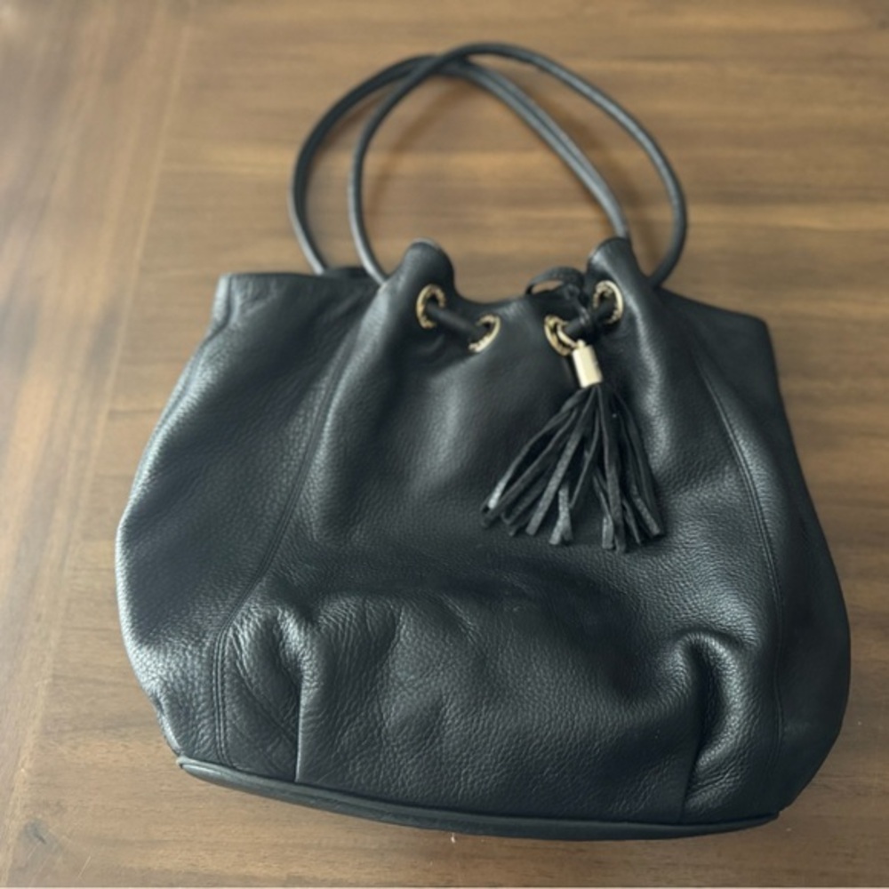 Michael Kors Black Pebble Leather Bag